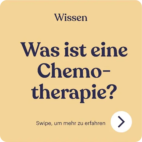 Verständlich aufbereitete Inhalte zur Chemotherapie als Teil des begleitenden Informationsangebots.